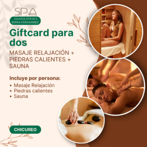 Giftcard para dos relajacion sauna piedras calientes